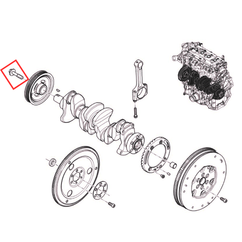 RN 133311 PARAFUSO DA POLIA DO VIRABREQUIM 2.0 16V M4R FLUENCE  1333115910 -4-